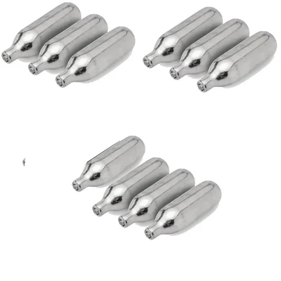 10-Piece Stainless Steel N2O Whipped Cream Chargers, Disposable Capsules