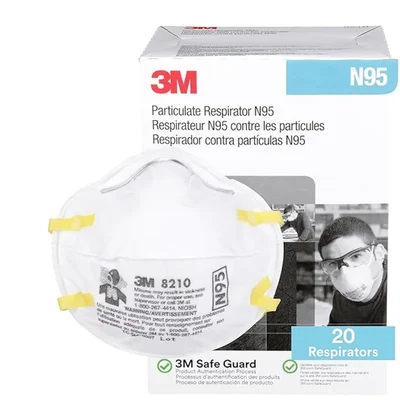 3M N95 Adjustable Nose Clip Industrial Respirator 8210(Pack-10)