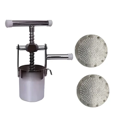 Vinayak Machines Manual Namkeen Bhujia Machine 5 Inch , 50 Kg/Hr with 2 No. Jali (2 Pcs)