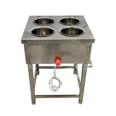 GBE 24 x 24 x 32 inch 4 Pot Electric Operated Bain Marie for Buffet Purpose