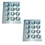 Pack of 2, 12X15 inch 12 Cavity Regular Idli Tray, Stainless Steel 202