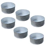 High Quality Aluminum ( Pack of 6 ) 9 inch Round Shape Cake Moulds for Bakeries