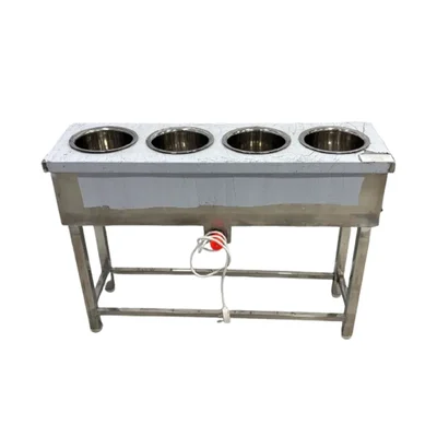 Gurubhai 45 x 12 x 32 inch Electric Operated 4 Pot Bain Marie