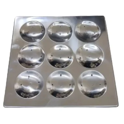 Pack of 2, 12X12 inch 9 Cavity Regular Idli Tray, Stainless Steel 304