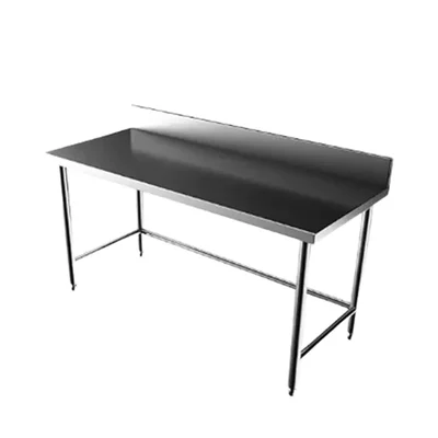Vinayak Machines Kitchen Working Table Stainless Steel 60X24X34 Inches With 4 Inch Backsplash For Hotel, Restaurant