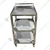 Vinayak Machines 21 x 24 x 34 inch ( 53.34‬ x 60.96‬ x 86.36‬ Cm) Service Trolley with 2 Undershelf, 4 Castor Wheels