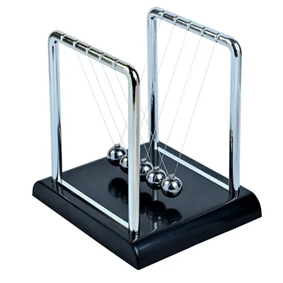 Wissen Techus Newton Cradle with 5 Suspended Metal Balls to Show the Laws of Motion and Energy Conservation