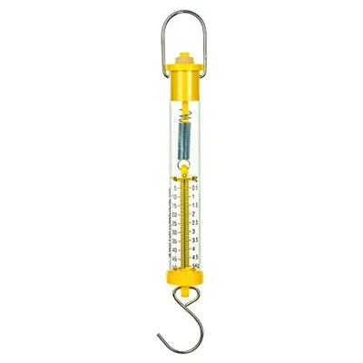 Cometek Newton Force Meter,5kg Spring Balance Tubular Dynamometer with Dual Scale & Zero Adjustment Nut for Labs