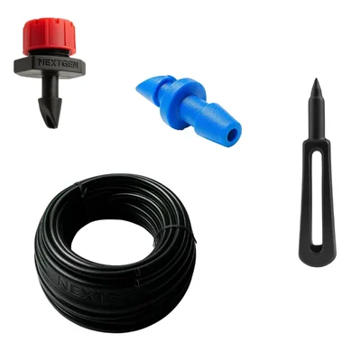 Nextgen Agro 4 mm Feeder Line Kit with 30 meters Pipe and other Accessories