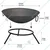 Iron Bonfire Bowl Pit with Stand | Outdoor Portable Fire Pit for Home and Garden