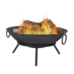 Iron Bonfire Bowl Pit with Stand | Outdoor Portable Fire Pit for Home and Garden 