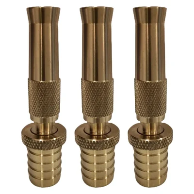 NP 3 Pcs 3/4 Inch Brass CNC Hose Nozzle