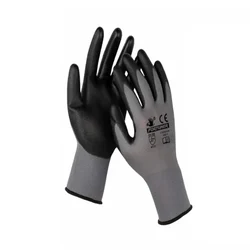 Fortuner Grey & Black Nitrile Coated Safety Hand Gloves – Durable, Slip-Resistant Grip & High Dexterity(Pack-1 Pair)