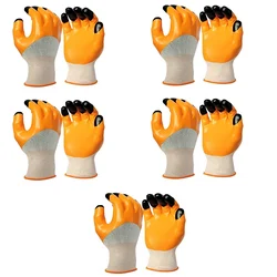 SIA Nitrile Coated Unisex Safety Gloves For Industrial, Gardening, and Agricultural(Pack-5)