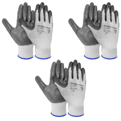 Gravitech Pair of 3 Nitrile Palm Coated Cut Level Safety Hand Gloves, GI-HS-20