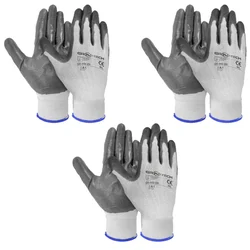 Gravitech Pair of 3 Nitrile Palm Coated Cut Level Safety Hand Gloves, GI-HS-20