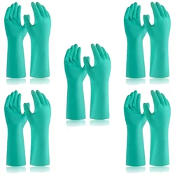 13 Inches long Heavy-Duty Reusable Chemical Acid Resistant Nitrile Wet and Dry Glove (Pack-5 Pcs)