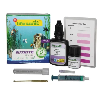 Lifesonic Nitrite Test Kit for Aqua-Farming Aquarium, Tanks and Ponds | 150 Test Tests per Kit | 3 Years Shelf Life