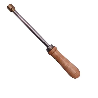 Dehorner Non-Electric Veterinary Tools For Destroying Horn Cell With Stainless Steel Rod Brass Tip Wooden Handle || Pack of 1 Pc