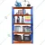 Blueboy 72 x 36 x 19 Inch 5 Wooden Adjustable Shelves Boltless Rack (Red & Blue)