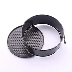 Carbon Steel Cake Pan for 750gm Cakes with Removable Base and Microwave Oven Safe