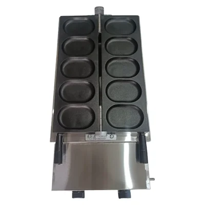 Commercial Gas Operated Non Stick Coated 5 Egg Bread/Burger Maker