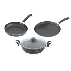 Skyline VTL-8700 Non-Stick Cookware Set, 240mm Frying Pan, 280mm Dosa Tawa and 240mm Kadhai With 1 year Warranty