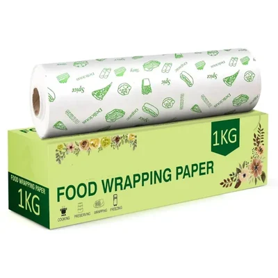1Kg Gross || 100 Meter Premium Non Sticky Food Wrapping Paper Roll for Fast Food, Takeaway, Servings