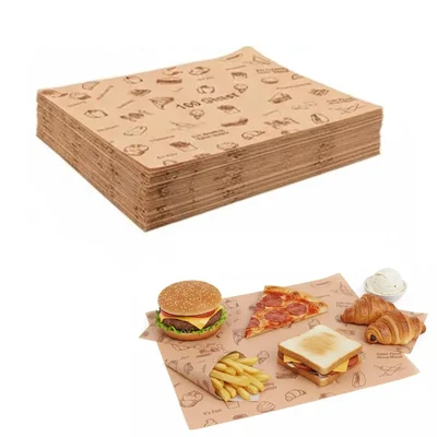 100pcs Wrapping Paper Sheets (10 x 12 inch) , Non-Sticky Premium Sheets for Roti, Sancks, Burger, Sandwich