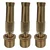 NP 3 Pcs 1/2 Inch Male Thread Brass CNC Nozzle