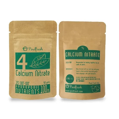 Pindfresh Hydroponics Powder Form Nutrient, Calcium Nitrate For Vegetables & Fruiting Plants (Pack Of 2)(Pack-100 ml)