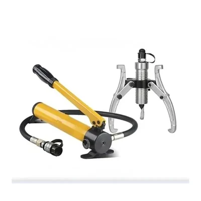 NUTRONICS 10-Ton Hydraulic Puller Kit with CP 180 Pump - 3-Jaw Split Bearing, Gear & Wheel Puller (NS HP-10T)