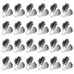 SIA Cut Resistant Pack of 24 Pairs Nitrile Coated Safety Gloves Grey White