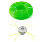 Nylon Rope / Trimmer Line of 2 kg 3 mm with Free BC 510 Aluminum Trimmer Head for Brush Cutter