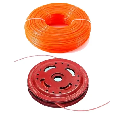Nylon Rope / Trimmer Line of 5 kg 3.5 mm with Free BC 470 Metal Trimmer Head for Brush Cutter