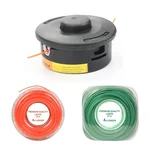 Heavy Duty 25-2 Tap & Go Trimmer Head and 3mm, 50 Meters Round & Square Nylon Rope Combo for Brush Cutter