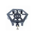 High Efficiency 30 x 30 x 15 inch Alloy Steel Octagon Shaped Stove Chulha with Jodhpuri Burner for Commercial Kitchen