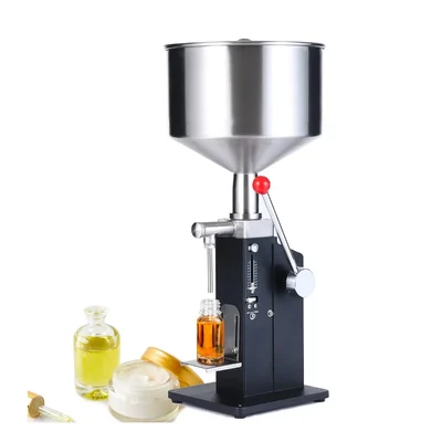 5 ml to 50 ml A03 Scale and Trays Stainless Steel attached Manual Oil Filling Machine 