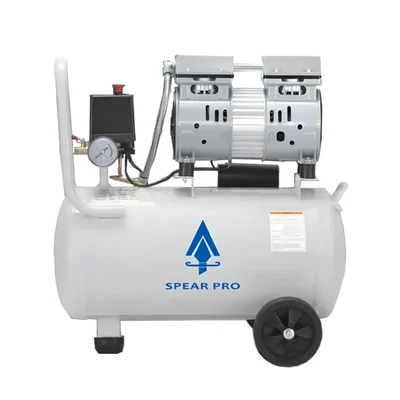 Spear 40 Litres Oil Free Sound Less Air Compressor, 1 HP Motor and 116 Psi Max. Pressure With 1 Year Warranty