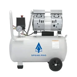 Spear 30 Litres Oil Free Sound Less Copper Coil Air Compressor With 0.75 HP Motor (1 Year Warranty)