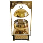 Premium Quality 6ltr Commercial Kitchen Buffet Catering Stainless Steel Golden PVD Matka Chafing Dish