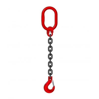 LIFIT 6mm Single Leg Grade 80 Lifting Chain Sling with Hook, Masterlink & chain Connector- 1 Ton Load Capacity(Size-2 meter)