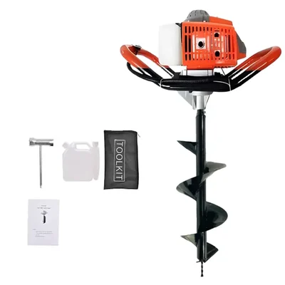 Mecstroke 2 Stroke 63 cc Earth Auger with 10 inch (254 mm) Drill Bit | Post Hole Digger Machine