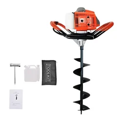 Mecstroke 2 Stroke 63 cc Earth Auger with 6 inch (152.4 mm) Drill Bit | Post Hole Digger Machine