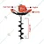 Mecstroke 2 Stroke 63 cc Earth Auger with 6 inch (152.4 mm) Drill Bit | Post Hole Digger Machine