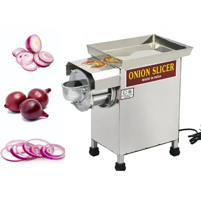 Stainless Steel Onion Cutter Machine with 1 HP Motor, Capacity 200-300 Kg/hr 