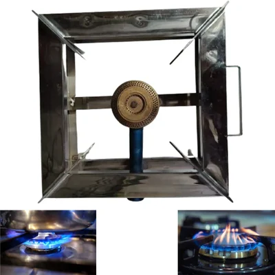 Stainless Steel Square Shape 12x12 inch Gas Bhatti