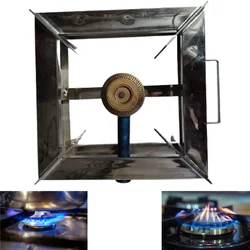 Stainless Steel Square Shape 12x12 inch Gas Bhatti