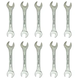 Premium quality double open end spanners - 14MM X 15MM - 10 pc Box.