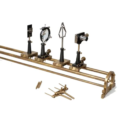 Reliant Lab Bi-Prism Assembly Complete with Optical Bench of Brass Pipes